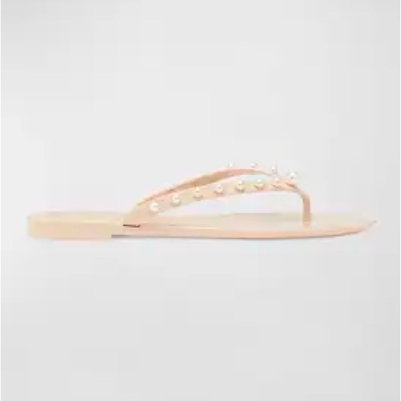 Stuart WeitzmanGoldie Pearly Jelly Flip Flops Sz 6 - Picture 4 of 6